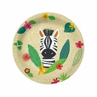 Talerzyki papierowe Zwierzęta Dżungla Zebra, 23 cm 10 szt.