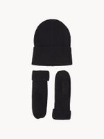 Komplet Mimmi Czapka + Rękawiczki Czarny Ellos
