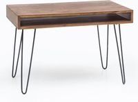 Biurko solidne drewniane konsola 110 cm z półką