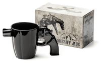 Wystrzałowy Czarny Kubek Szeryfa - dla Prawdziwego Twardziela