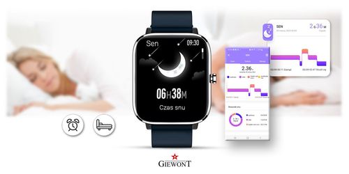 smartwatch giewont dynamic smartcall gw230-4 - silver/deep ocean na Arena.pl