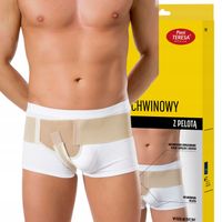 Jednostronny PAS PACHWINOWY przepuklinowy beż L