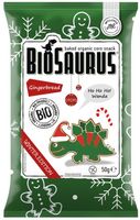 BIOSAURUS Chrupki kukurydziane Dinozaury ZIMOWE o smaku piernikowym BIO 50g