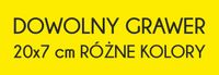 Grawerowana tabliczka Laminat 20x7 DOWOLNY GRAWER napis logo żółta