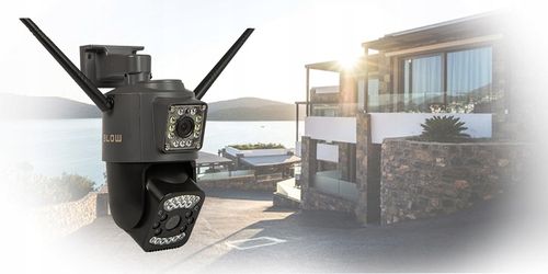 KAMERA OBROTOWA WIFI ZEWNĘTRZNA 2xOBIEKTYW 2+2MP 2W1 ZOOM 2K DETEKCJA BLOW na Arena.pl