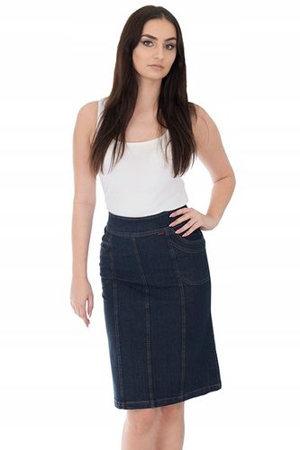SPÓDNICA JEANS MIDI (38-54) KOLORY r.44 na Arena.pl