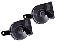 Klakson 12V, 118 dB, dwutonowy, ślimakowy, średnica 85 mm, prosty