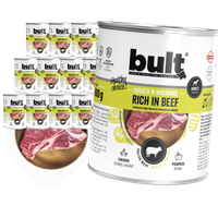 KARMA DLA PSA – MOKRA KARMA WOŁOWINA ZESTAW 12x800g PUSZKA PREMIUM | BULT