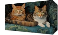 Obraz 30x20cm Koty na Fotelu
