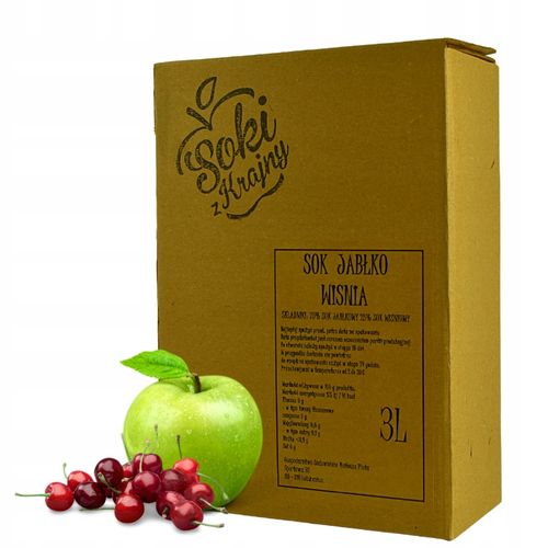 SOKI Z KRAJNY SOK JABŁKO-WIŚNIA 3L NFC na Arena.pl