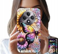 ETUI DO OPPO RENO12 F / 12FS 5G - SŁONECZNIK Z MOTYLKIEM, OBUDOWA + FOLIA