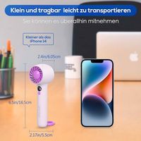 Mini wentylator kieszonkowy wiatraczek Fiolet