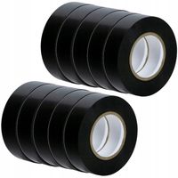 10x MOCNA TAŚMA IZOLACYJNA PCV WODOODPORNA WYTRZYMAŁA CZARNA 10m