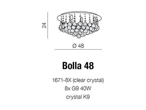 Plafon BOLLA 48 1671-8X Azzardo +LED na Arena.pl