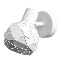 Geometryczna LAMPA ścienna REUS LP-8069/1WS WH Light Prestige metalowa OPRAWA regulowany kinkiet biały