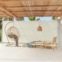 Zwijana markiza boczna na taras, 220x600 cm, kremowa