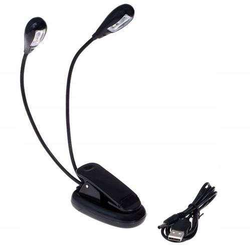 LAMPKA Z KLIPSEM 4 LED CZYTANIA NUT KLIPS PODWÓJNA na Arena.pl