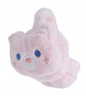 Mięciutkie pluszowe nauszniki Miś niebieskie oczy różowe