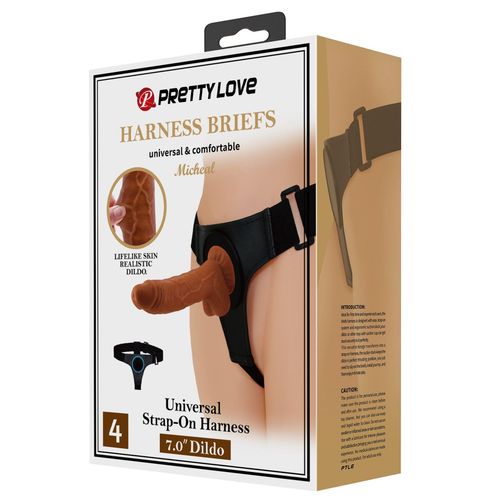Pretty Love - Harness Briefs- Micheal, Universal Strap-On, 7.0'' Dildo na Arena.pl