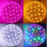 Ozdobna kula świąteczna 200led/20cm niebieska