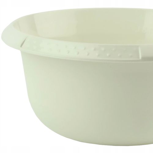 MISKA OKRĄGŁA UNIWERSALNA MISA DO KUCHNI OGRODU NA WARZYWA OWOCE 3L ECRU na Arena.pl