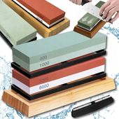 OSTRZAŁKA DO NOŻY KUCHENNYCH NOŻYCZEK KAMIEŃ WODNY ZESTAW DO OSTRZENI