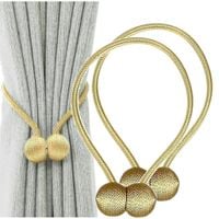 2x spinka sznurkowa do zasłon firan firanek magnes klamra złoty 2szt