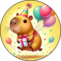 Opłatek na tort Urodziny Kapibara Capibara