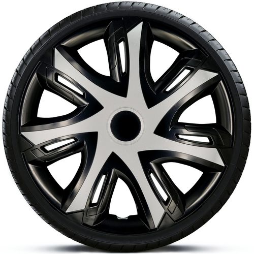 Kołpaki uniwersalne N-POWER SREBRNO CZARNE 16 cali na Arena.pl