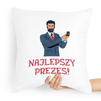 Dla Prezesa Viceprezesa Poduszka Najlepszy Prezes Z Nadrukiem Ze Zdjęciem