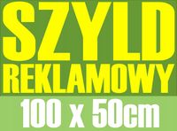 SOLIDNY SZYLD REKLAMOWY Tablica informacyjna PCV logo firmy 100x50 cm