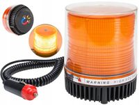 Lampa Ostrzegawcza Błyskowa Kogut Magnes Mocna Masywna Pomarańczowy 12V 24v