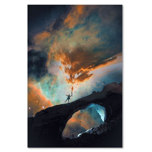 Deco Panel, Człowiek i chmury 50x70 na Arena.pl