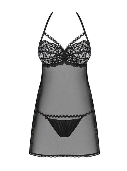 Prześwitująca Babydoll i Stringi - Obsessive Joylace L/XL zdjęcie 3