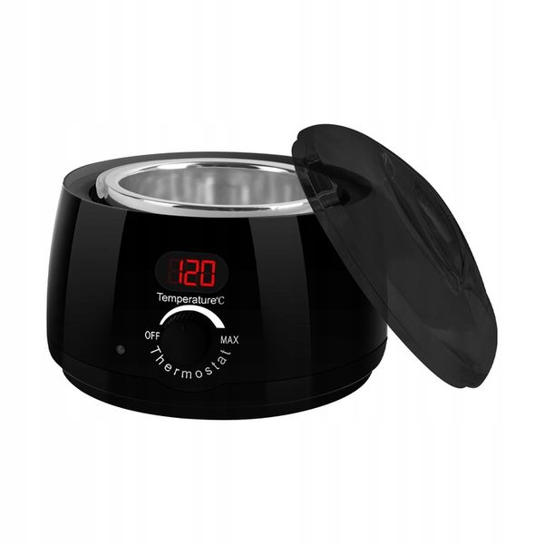 Zestaw do depilacji PODGRZEWACZ 500ml 100W 5x wosk twardy LED wyświetlacz zdjęcie 4