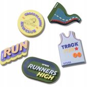 Crocs Przypinki Ozdoby Piny Charms Jibbitz Crocs Run Club 5pc