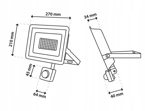 HALOGEN Naświetlacz lampa LED 100W z CZUJNIKIEM RUCHU na Arena.pl