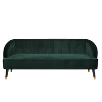 Sofa 3-osobowa welurowa zielona ALSVAG