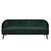 Sofa 3-osobowa welurowa zielona ALSVAG