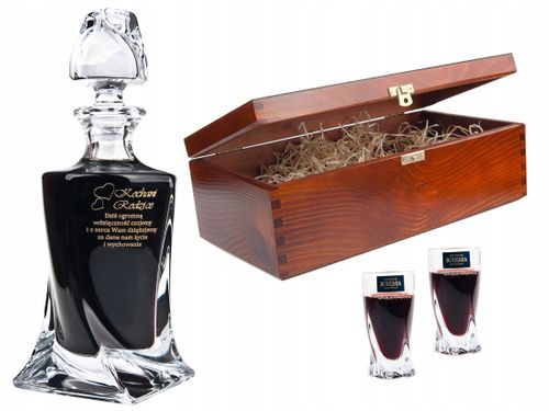 Karafka podziękowanie urodziny Etui 2 kieliszki na Arena.pl