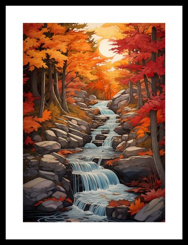 Plakat 25x35cm Jesienne Wodospady na Arena.pl