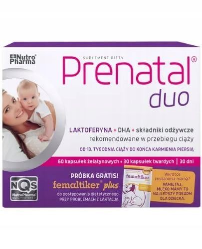 Prenatal Duo 600 DHA 30 tabletek + 60 kapsułek zdjęcie 1