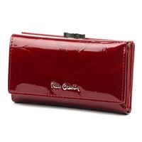 Elegancki damski portfel skórzany wzór w liście