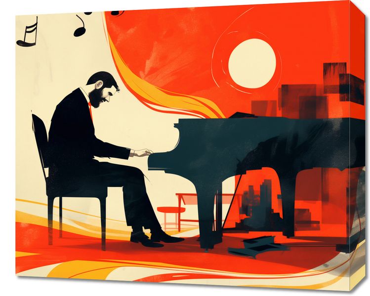 Obraz 60x50cm Pianista zdjęcie 1