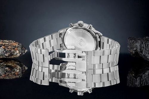 zegarek męski giewont chronograph sapphire srebrno niebieski gw4580-b3 na Arena.pl