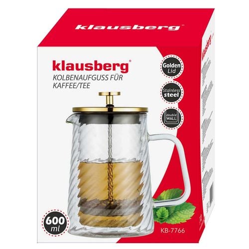 zaparzacz tłokowy do kawy/herbaty termiczny 600ml klausberg kb-7766 na Arena.pl