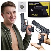 PISTOLET NA KULKI BB METALOWA REPLIKA BRONI ASG H&K USP ZESTAW