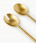 Sztućce sałatkowe Agata złote Długość: 28 cm