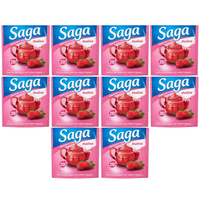 Saga Herbatka owocowa o smaku malina 34 g (20 torebek) x 10 sztuk
