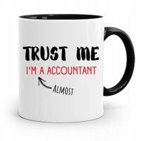 Kubek Czarny Prezent Dla Księgowej Księgowego Z Nadrukiem Ze Zdjęciem